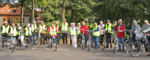 Am Gahlener Mühlenteich starteten die Radler des Heimatvereins Gahlen zu einer Tour nach Damm. Foto Scheffler