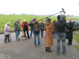 Als der Protest im Jahre 2008 an der Overbecker Straße begann, war auch das Fernsehen zu Gast. Foto Scheffler