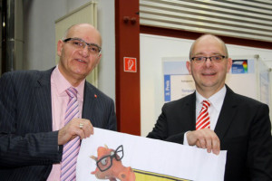 André Stinka (r.) unterstützt den designierten Bürgermeisterkandidaten der Schermbecker SPD.