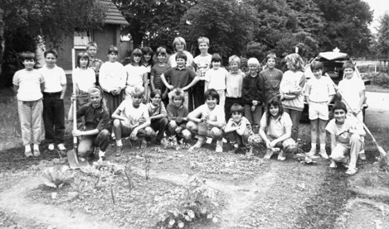 Die Klasse 4a der Gemeinschaftsgrundschule im Juni 1988. Foto Scheffler