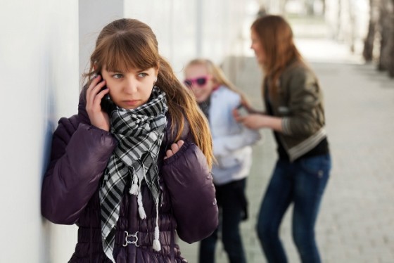 Teenage girl calling on the cell phone