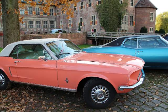 Ein amerikanischer Traum in "pink" der Ford Mustang aus dem Jahre1968.