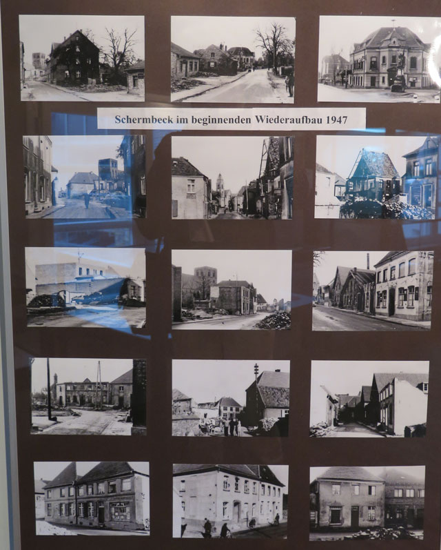 Diese Fotos, welche die Familie Müllenbach zur verfügung stellte, zeigen den begonnenen Wiederaufbau im Bereich der Mitelstraße. vorentstanden 1947