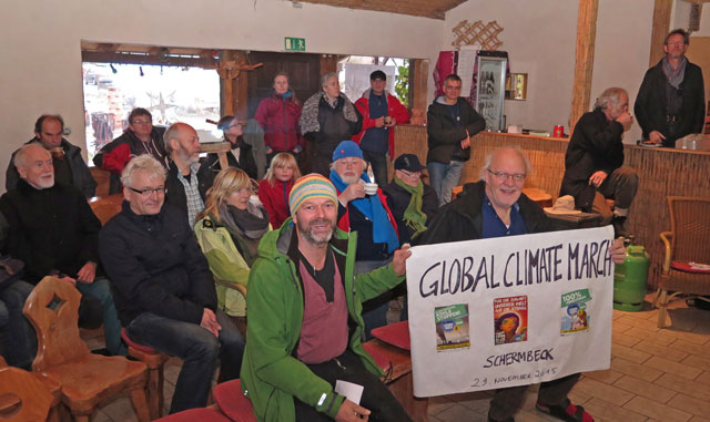 Mit der Vorstellung mehrerer Projekte zum Klimaschutz beteiligte sich der Verein „Lebenswiese“ am Samstag an der Aktion „World Climate March“. Foto: Helmut Scheffler