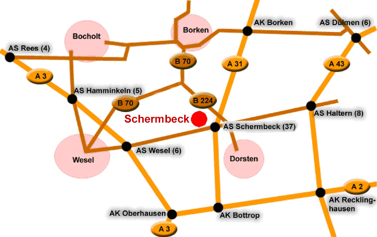 karte Sschermbeck