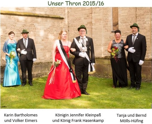Der Thron der saison 2015/16. Foto: Schützenverein St. Johann Brünen
