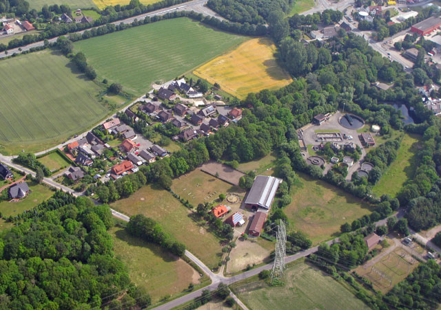 Luftbild (14): Kläranlage und Gietlingsmühle