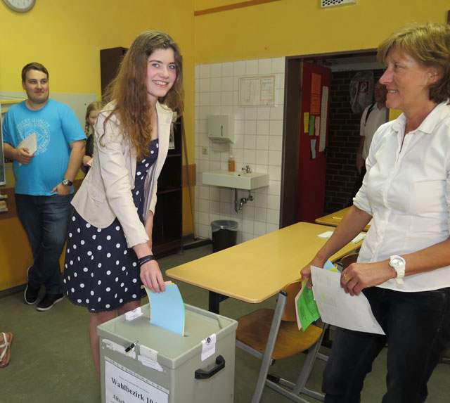 Kira Döing durfte erstmals wählen