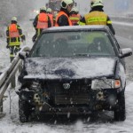 Unfall im Schneetreiben auf der A 31 bei Dorsten! 2 Verletzte!
