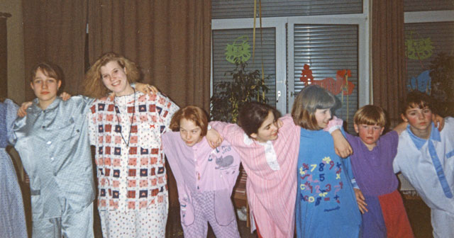 Februar 1994: Pyjama-Party im Dammer Jugendheim