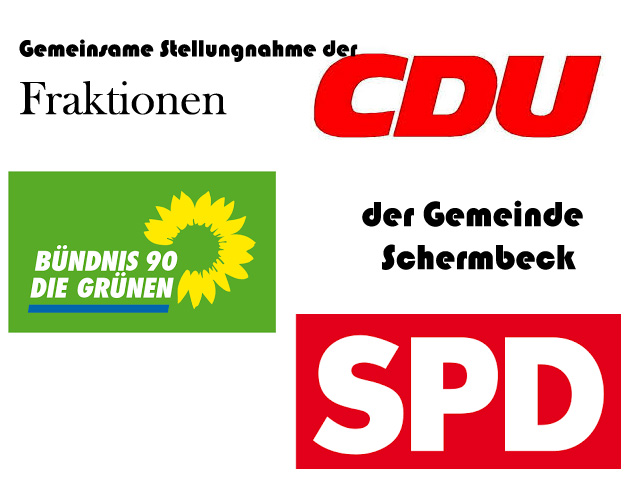Schermbecker Fraktionen CDU, SPD und B90/Die Grünen nehmen Stellung