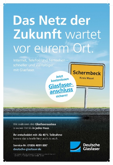 Erster Infoabend – Deutsche Glasfaser in Schermbeck – Mitarbeiter informieren