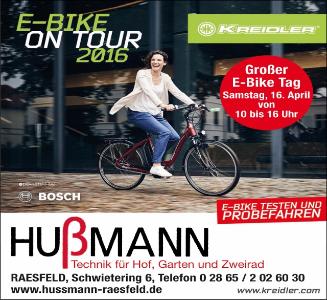E-Bike on Tour – Testen und Probefahren in der Firma Hußmann Raesfeld