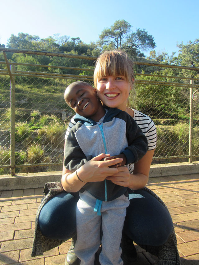 Der kleine Thabo gehörte zur 20-köpfigen Kindergruppe, die Lara Franken ein Jahr lang mitbetreute. Foto privat