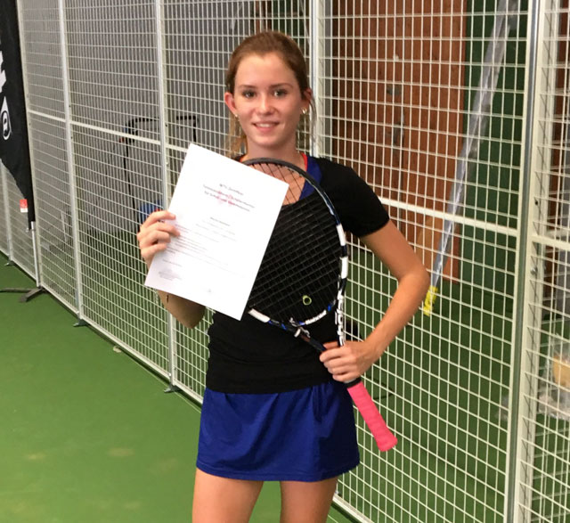 Muriel Seemann ist jetzt ausgebildete Tennisassistentin