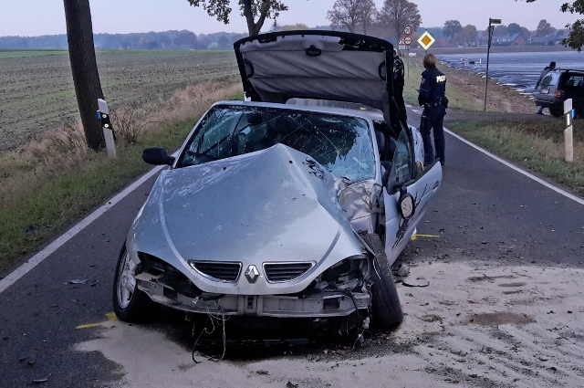 Verkehrsunfall in Gahlen – schwer verletzte Fahrzeugführerin