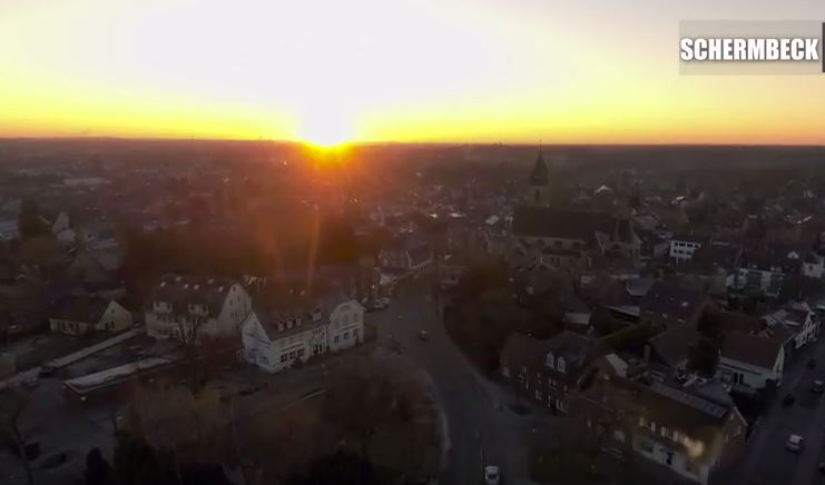 Sonnenuntergang über Schermbeck – Luftaufnahmen