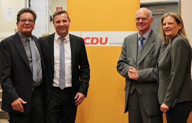 CDU Schermbeck-Ulrich Stiemer, Mike Rexforth, Dr. Norbert Lammert und Sabine Weiss