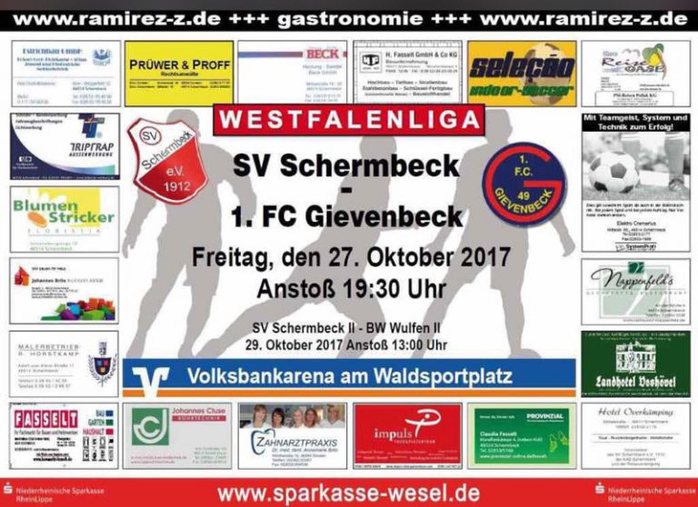 27.10.17 – 19.30 Uhr Flutlichtspiel in der Volksbank Arena