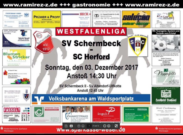 SV Schermbeck: „Letzter Heimauftritt in 2017“