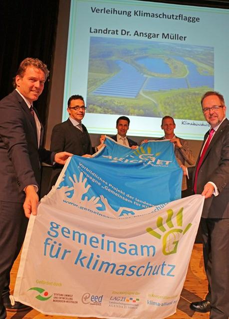 Klimaschutzflagge für ENNI Energie und Umwelt Niederrhein