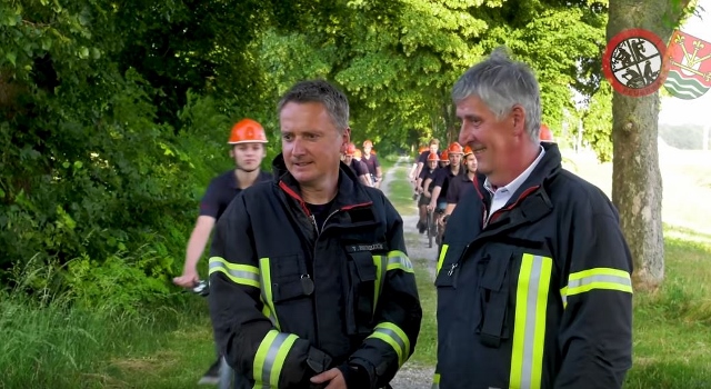 Ernst Christoph Grüter wirbt für die Feuerwehr Schermbeck-Imagefilm