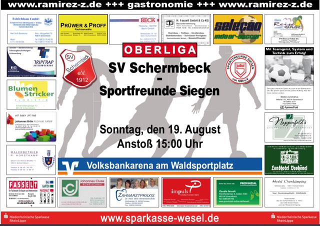 1. Heimspiel vom SV Schermbeck in der Oberliga