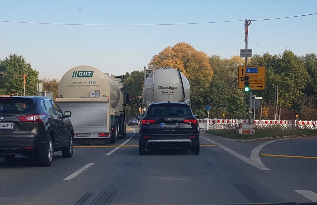 Ampelbaumaßnahmen Straßen NRW Kreuzungsbereich Hünxer Strasse Gahlen Schermbeck (
