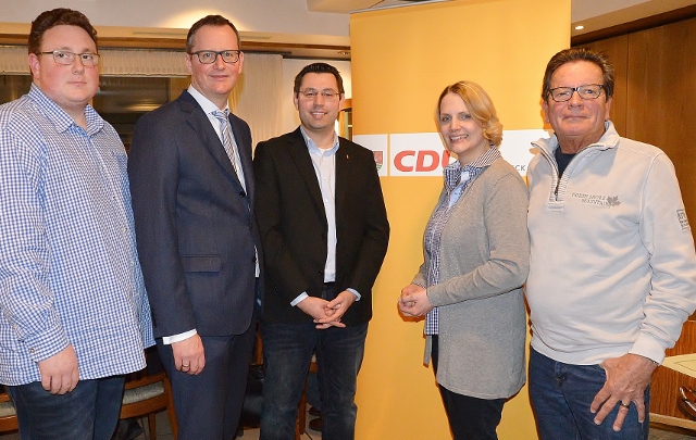 Jahreshauptversammlung CDU Schermbeck Stefan Berger, Mark Lindemann, Charlotte Quik, Ulli Stiemer