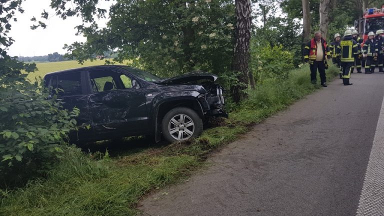 Ein verunfaller Pikup