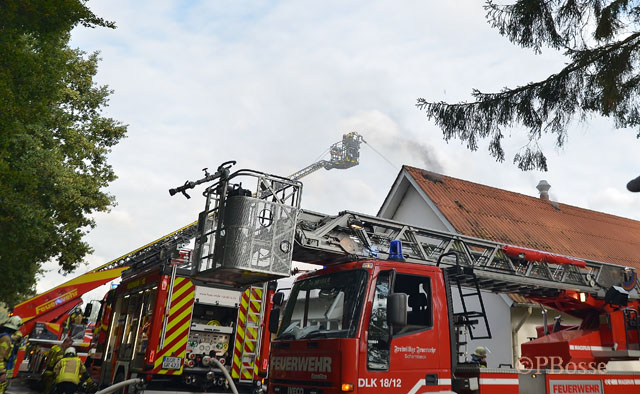 Schermbecker Feuerwehr  im Einsatz in Raesfeld
