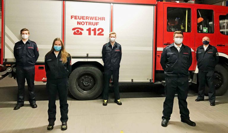 Vier Neuzugänge unterstützen die Feuerwehr Schermbeck
