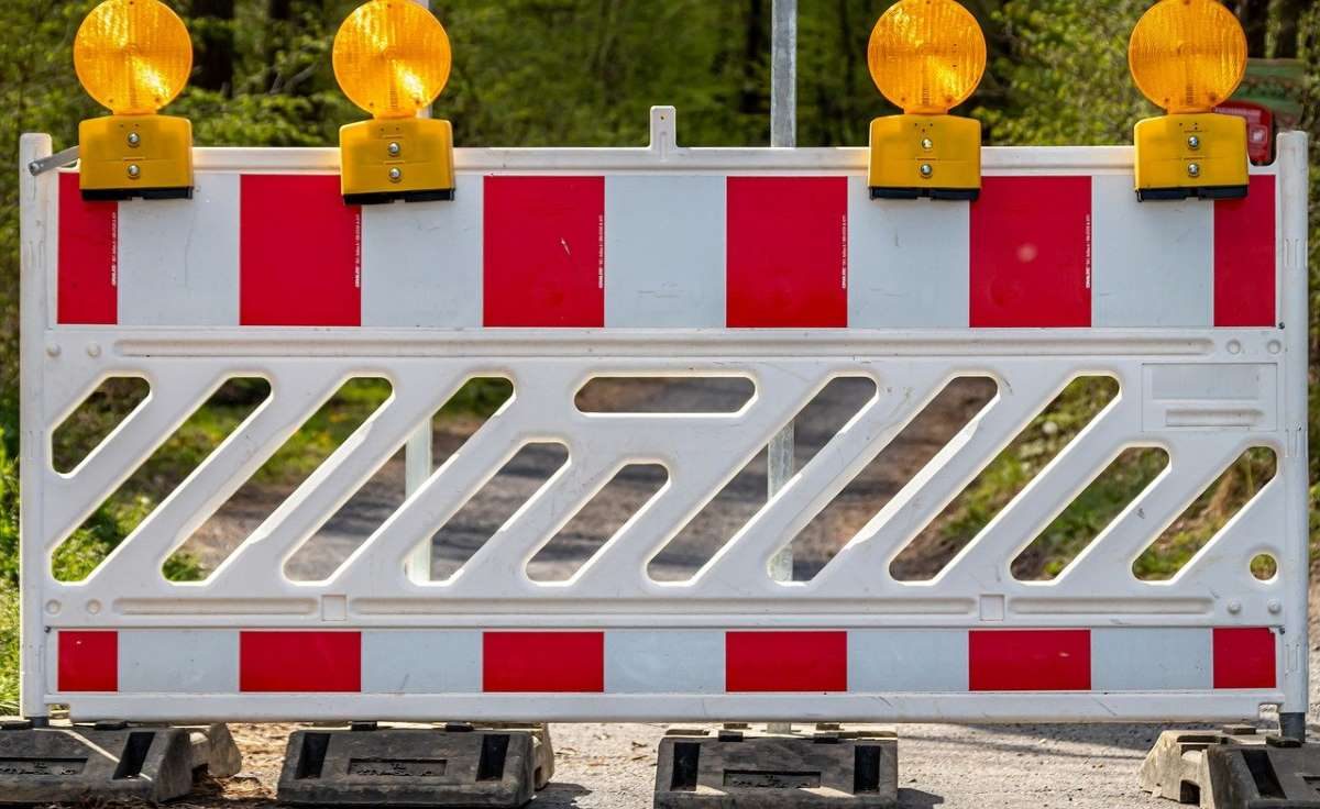 Vollsperrung Westricher Straße in Schermbeck