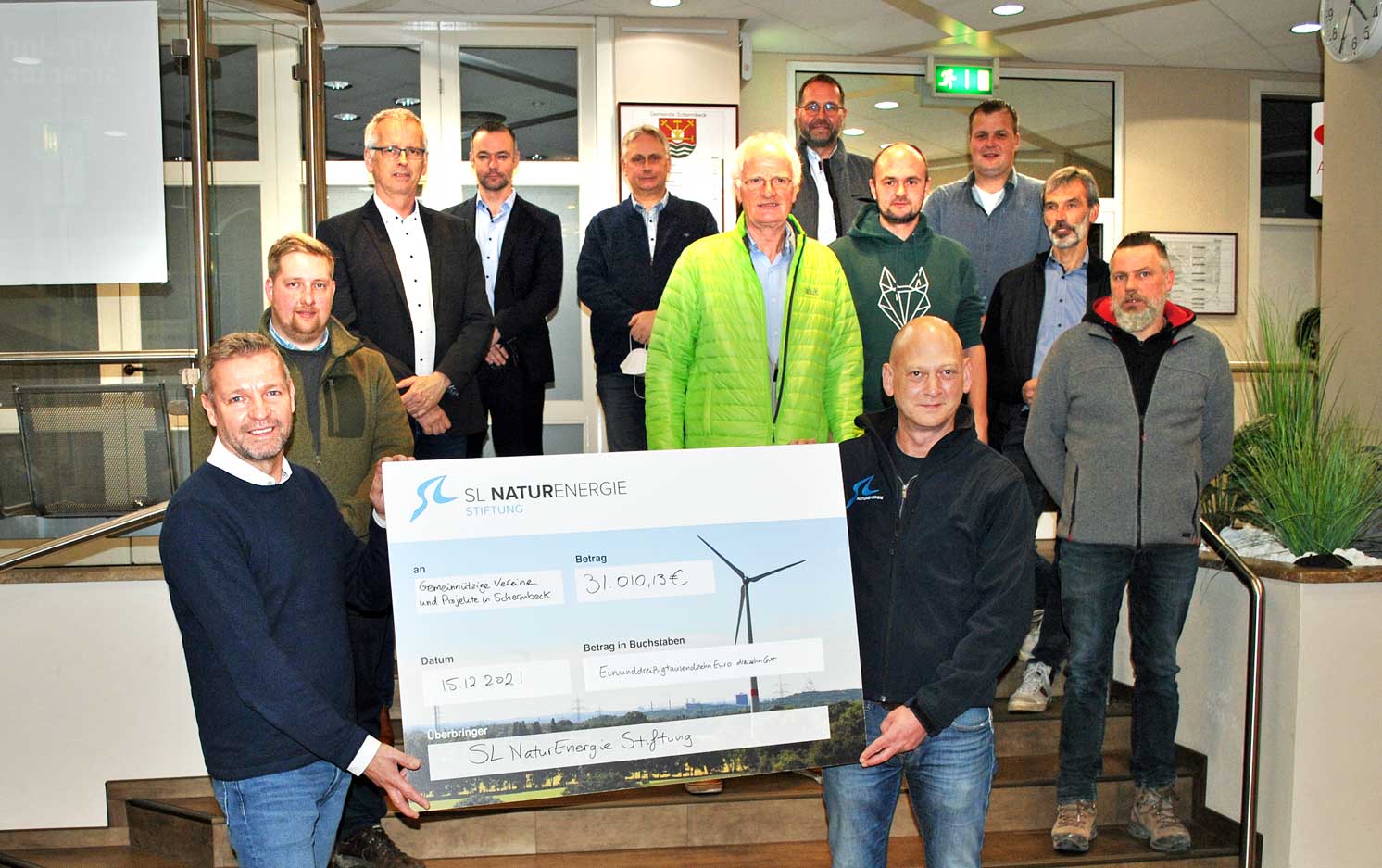 SL Stiftung überreicht Scheck an Schermbecker Vereine