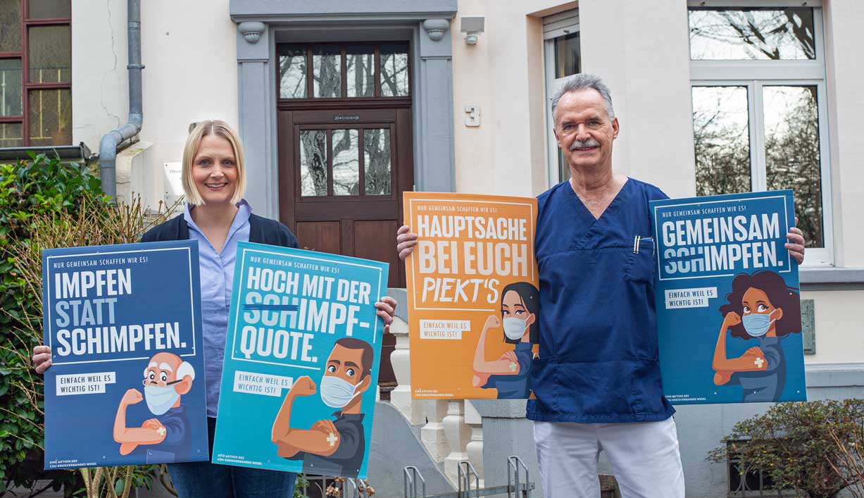 Impfen statt Schimpfen – CDU im Kreis Wesel startet Plakatkampagne 