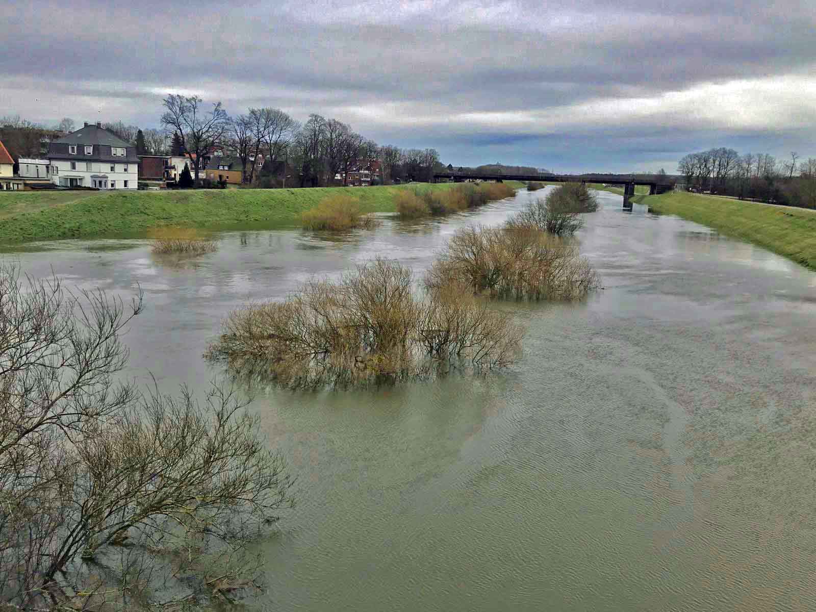 Schermbeck gehört zum Überschwemmungsgebiet der Lippe