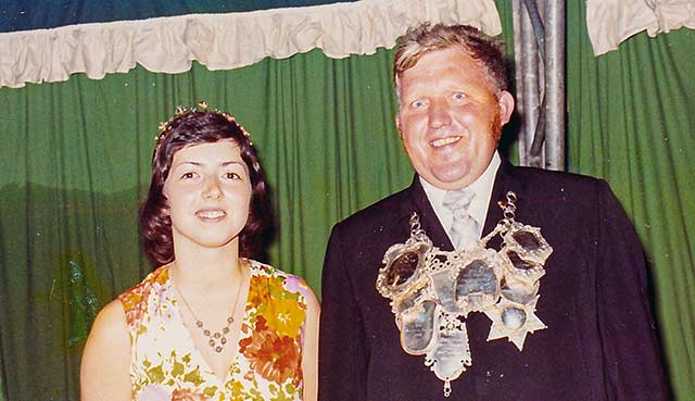 Das Goldkönigspaar (Königspaar 1972):  König Heinrich Grewing (†) mit seiner Königin Doris Hecheltjen