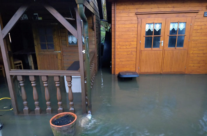 Überschwemmung Bleichwall Schermbeck