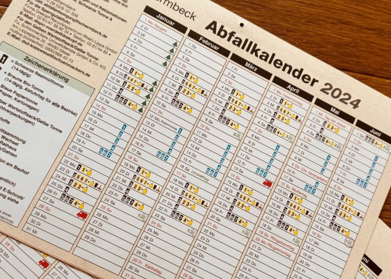 Abfallkalender Schermbeck 2024