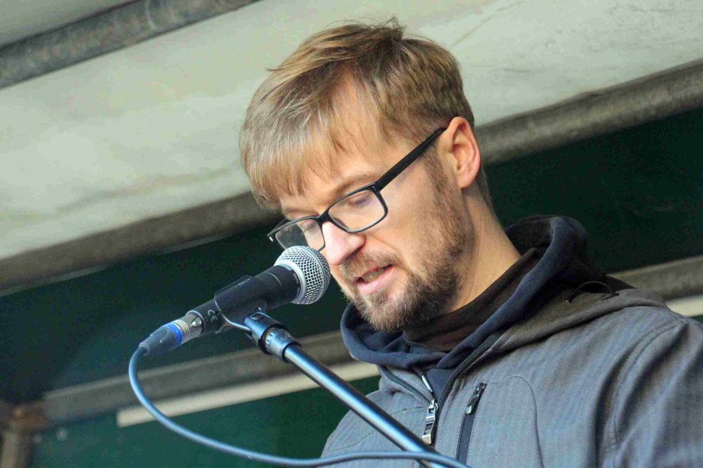 Pfarrer Daniel Wiegmann Kundgebung gegen Rechts Schermbeck