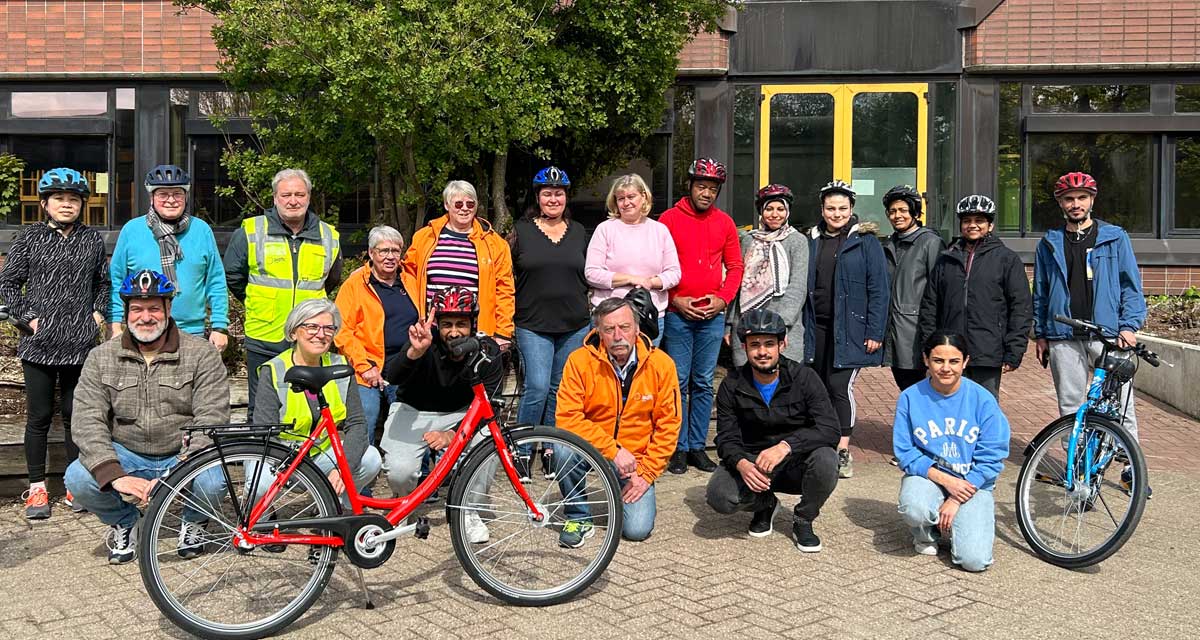 Fahrradtraining-Kreis-Wesel-für-Migranten