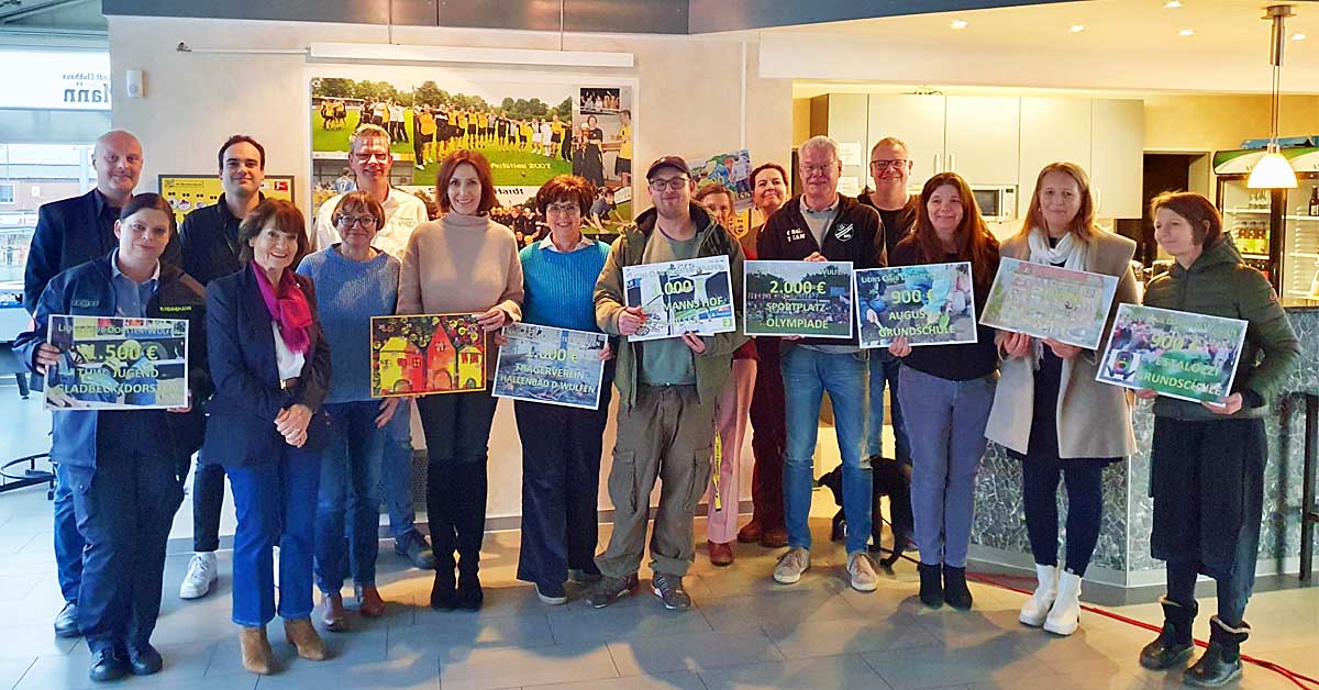 Der Lions Club Dorsten-Wulfen hat Erlös der Adventskalenderaktion 2024 in verteilt