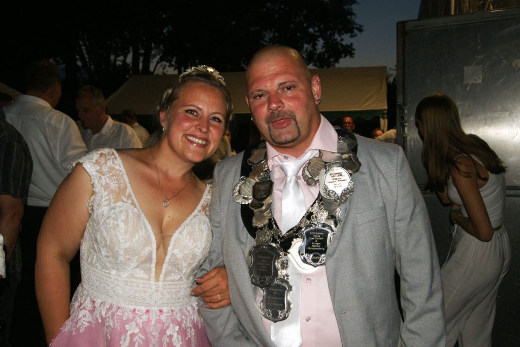 Das scheidende Königspaar Jessica Rademacher und Rene Heidermann