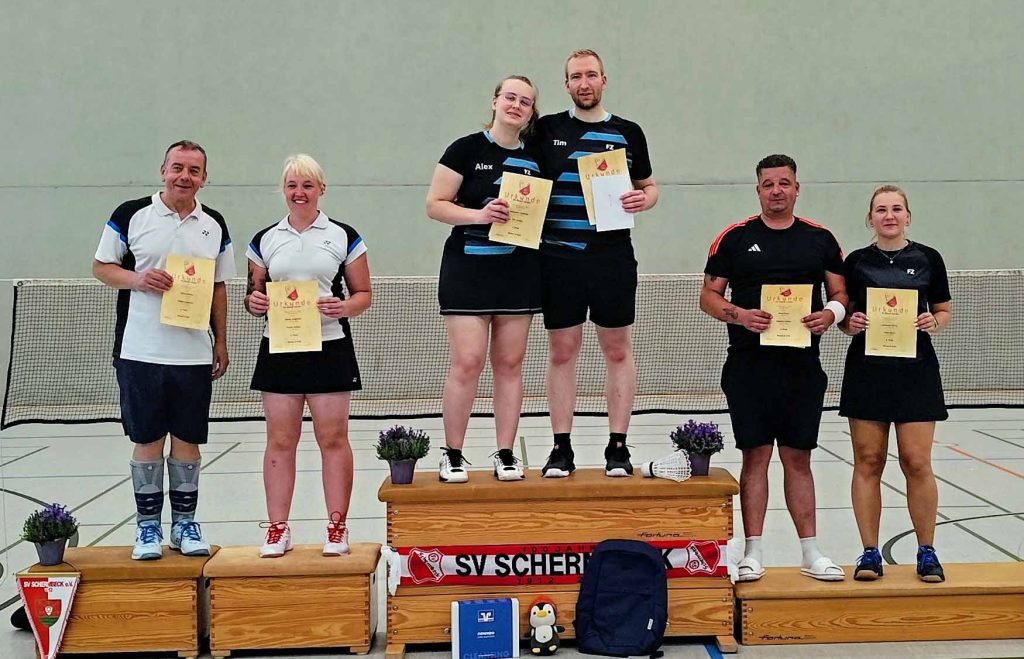 A-Feld SV Schermbeck Badmintonturnier