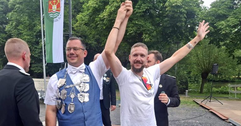 Jeremy Gessmann ist neuer König in Schermbeck der Kiliangilde 2025