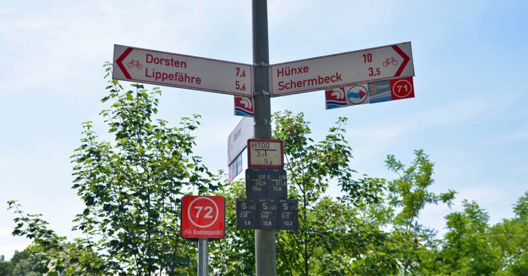 Knotenpunkt Radwegenetz Wesel-Schermbeck