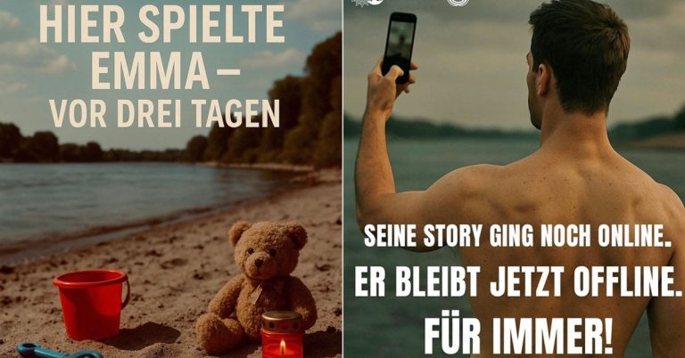 Polizei Duisburg veröffentlicht Schockfotos zu-Baden im Rhein im verboten.