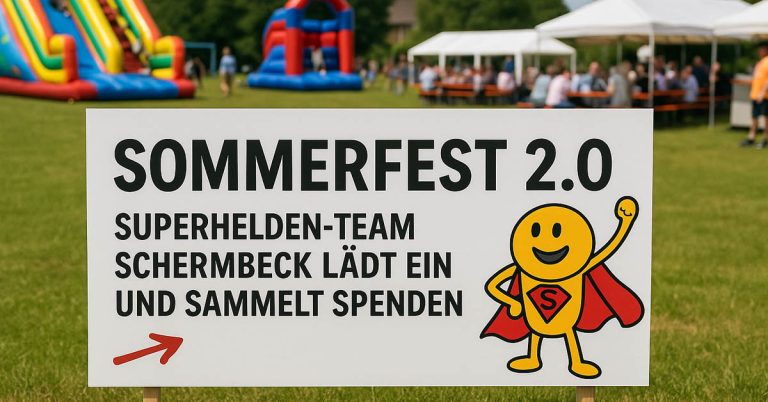 Superhelden-Team Schermbeck-Sommerfest für einen guten Zweck