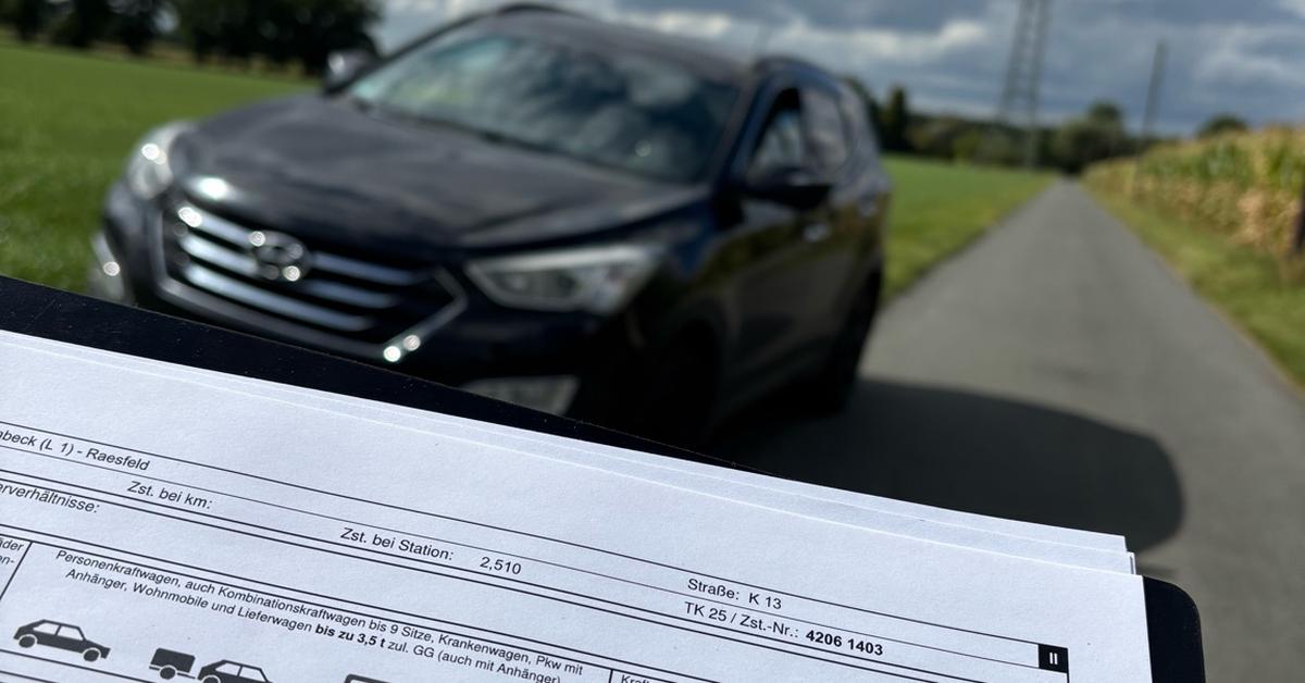 Verkehrszählung in Richtung Schermbeck und Raesfeld