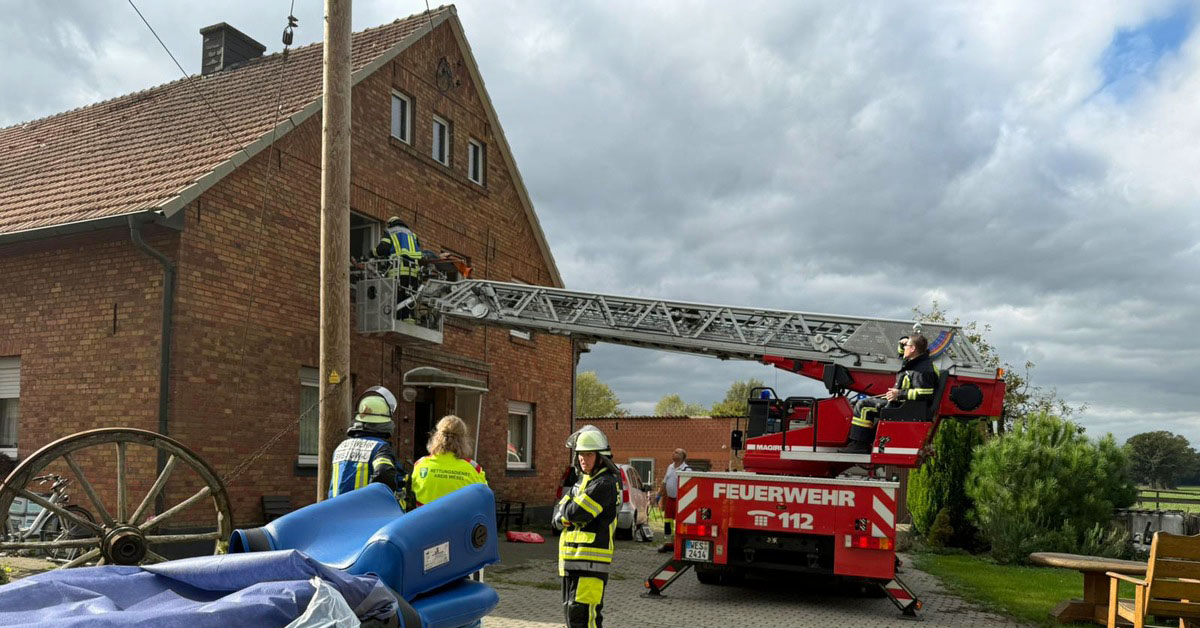Feuerwehr Schermbeck und Gahlen-zeitkritische Unterstützung in Gahlen